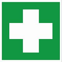 Наклейка "Аптечка первой медицинской помощи" EC01 (200х200мм,) PROxima | код  an-4-03 | EKF